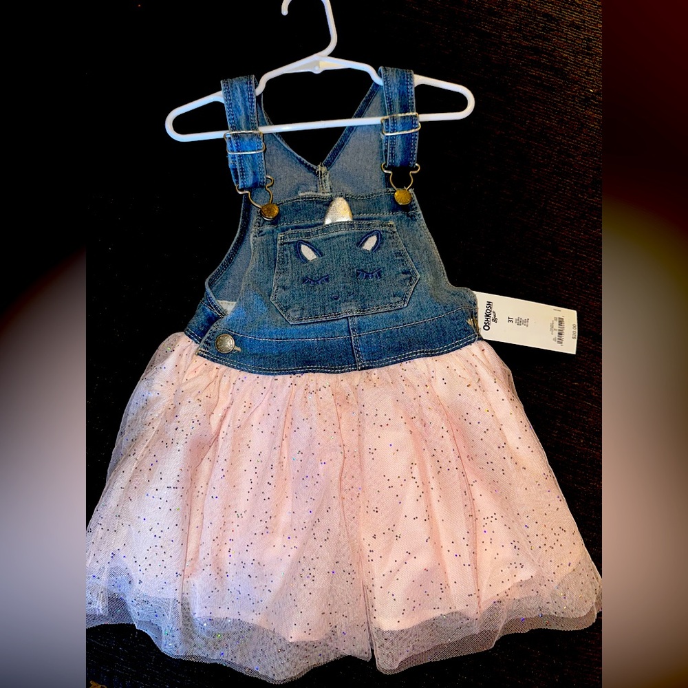 Brand new unicorn overall dress